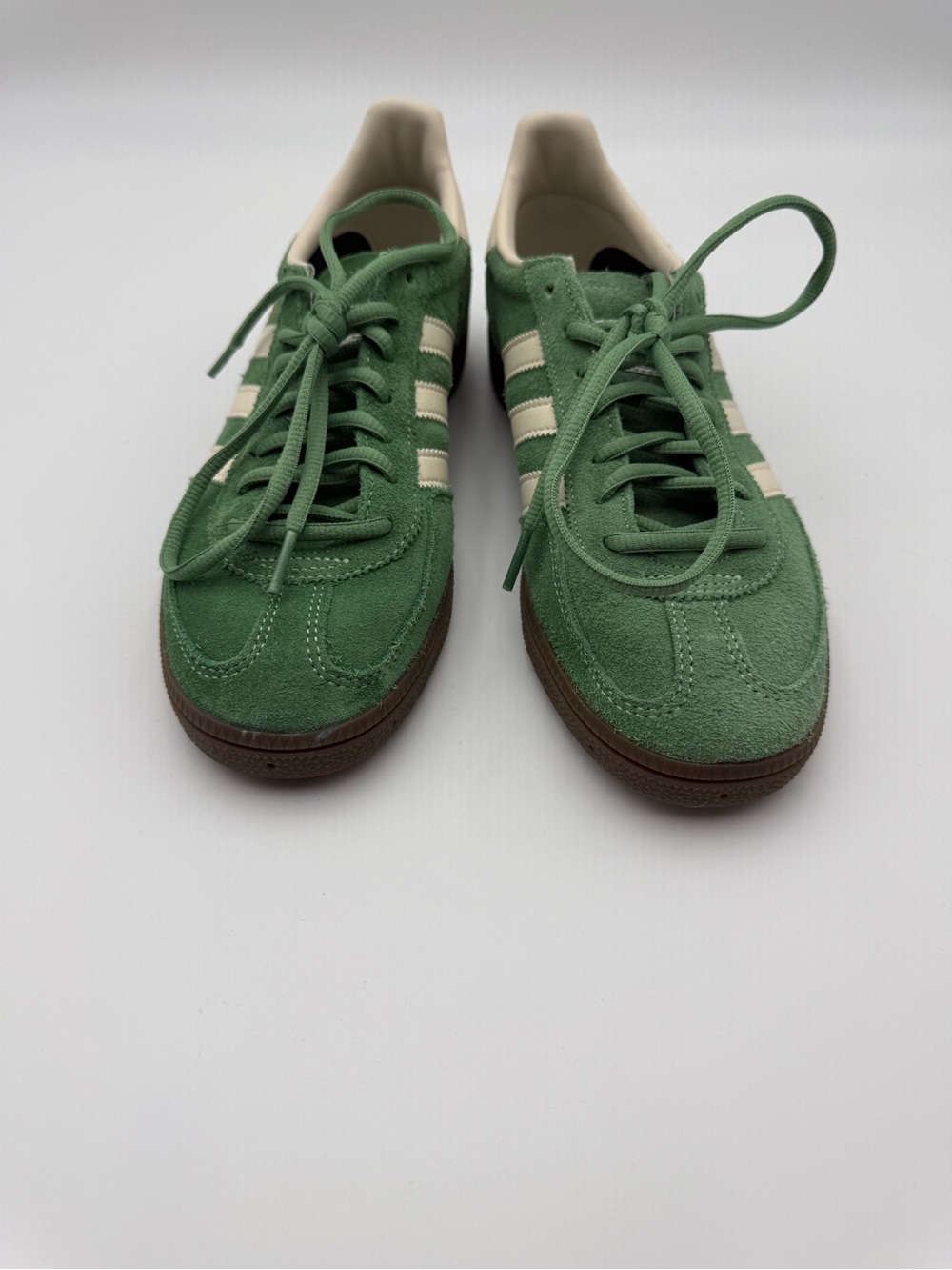 adidas Green Suede Sneakers with Cream Stripes